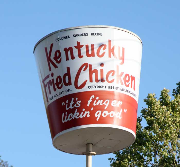 Vintage KFC bucket sign, San Jose